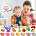 28 Pack Valentines Day Gifts for Kids ,Mochi Squishy Toys Filled Hearts Box with Valentine Cards Classroom Prizes Exchange Gifts Prizes Valentines Day Gifts for Kids Boy Girl Valentine Party Favors