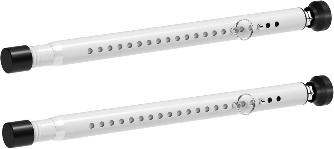 BsBsBest Sliding Door Security Bar Inside 2 Pack Adjustable 18 to 51 Inch Window Security Bar Interior White Window Locks Security up and Down Window Bars Security Extendable