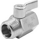 beduan Stainless Steel 3/4" Shut Off Valve GHT Thread Garden Hose Heavy Duty Connector