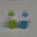 Munchkin Gentle Transition Sippy Cup with Trainer Handles, 10 Ounce, 2 Pack, Blue/Green
