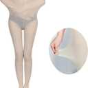 2-Pack Slightly Transparent Tights for girls & women, High Elasticity Sheen Pantyhose, For Work Dance Casual. (M)