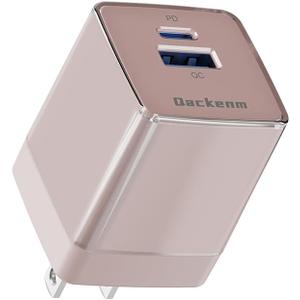 30W USB C Charger Block, 2 Port Fast Charging Block, Foldable GaN USB C Wall Charger, for iPhone 16/15/14/13/12 and Other Series, iPad Pro/Air/Mini, Pixel, Galaxy (Pink)