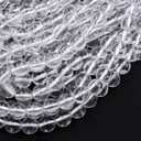 Zenkeeper 116 Pcs Clear Quartz Beads for Jewelry Making 6 MM Clear Quartz Gemstones Loose Stone Beads