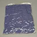 Women's Work Blouses Cap Sleeve Button Down Tops V Neck Collared Casual Business Plain Basic Summer Shirts (Large, Blue)