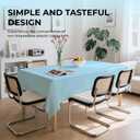 10 Pack Premium Disposable Plastic Tablecloth 54" X 108" Rectangle Table Cover for Birthdays Weddings Christmas Anniversary Buffet Table (Light Blue)