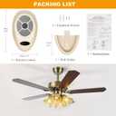 FAN35T Ceiling Fan Remote Control Replacement for Allen+Roth, Kichler, 3-Speed, Light Dimmer, Learn Key, 303.9MHz,with Wall Holder,Easy to Program