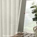KOUFALL Short Linen Blackout Curtains 45 Inch for Small Windows, Boho RV Curtains for Camper Windows, Thermal Curtains for Kitchen Bedroom, Wide 52x45 Inches Long, Cream Beige