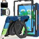 ROISKIN for iPad Air 5th 4th Generation Case (2022 2020) 10.9 inch & iPad Pro 11 Case 4th/3rd/2nd/1st Gen[Screen Protector, Pen Holder,15ft Drop Protection]with 360 Stand Hand Strap for Kids Women Man