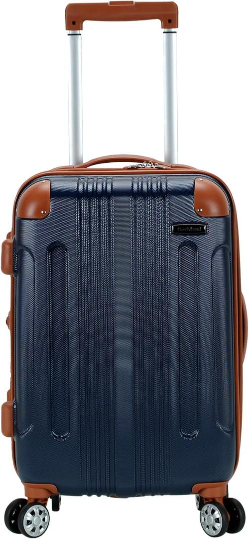 Rockland London Hardside Spinner Wheel Luggage, Navy, Carry-On 20-Inch (Blue)