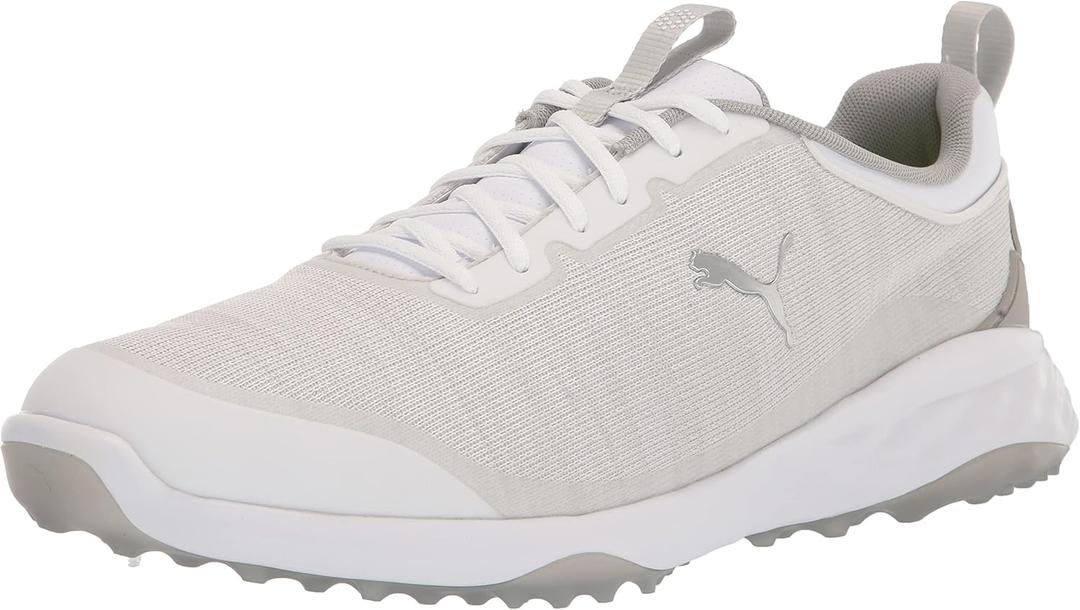 PUMA Mens Fusion Pro (10 Wide, Puma White-puma Silver-high Rise)