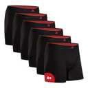 DANISH ENDURANCE Mens Underwear, Viscose from Bamboo Boxers for Men, Boxer Briefs Pack, Ropa Interior Hombre, Calzoncillos Black/Red (Black, XL)