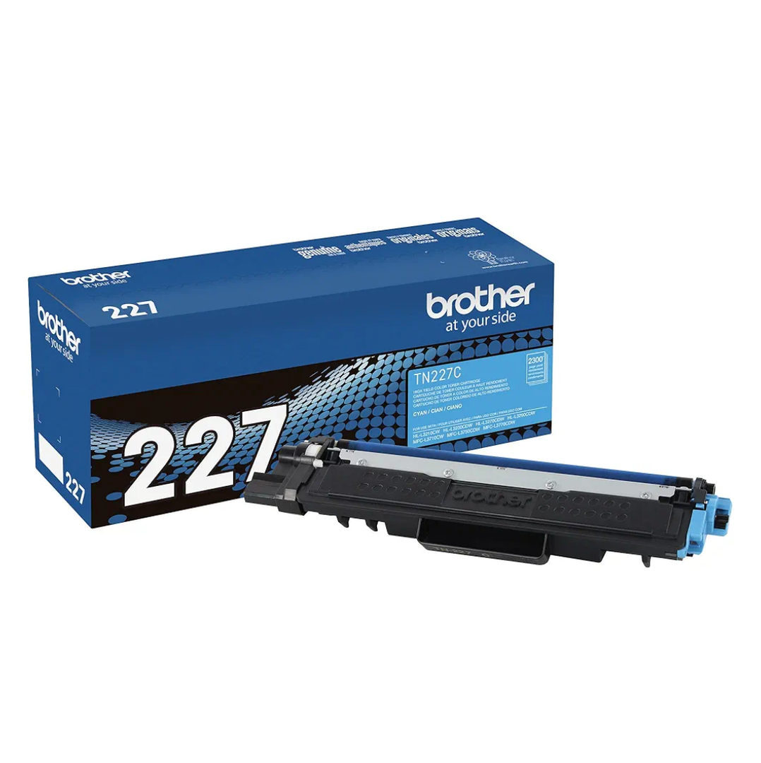 Brother Genuine TN227C, High Yield Toner Cartridge, Replacement Cyan Toner, Page Yield Up to 2,300 Pages, TN227, Amazon Dash Replenishment Cartridge 15.3 x 4.1 x 6.1 inches