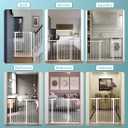 Fairy Baby 38" Extra Tall Baby Gate for Stairs and Doorways, 59.9"-65.3" Extra Wide Long Pet Gate, Metal Auto Close Safety Child Gate Fence for Puppy Pet, Pressure Mounted Walk Through Gate, White