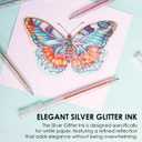 Grabie 42 Capped Glitter Gel Pen Set, 18 Iridescent&24 Essential Color Pens, Smooth Rollerball Tip, Metallic Sparkly Gel Pens for Coloring, Set of 42 Gel Pens Colored