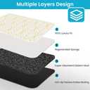 3 x Bath Mat Super Absorbent Bathmat Bathroom Floor Mat Non Slip Bathroom Mat Quick Dry Bath Rug Easy to Clean 2417 (1'6" x 2' (Rectangular), Golden)