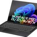 Doohoeek Surface Pro 11/10/9/8/X 13 Inch Keyboard, Bluetooth Keyboard with Touch Pad & Pen Slot & Lighting Keys Compatible with Surface Pro Copilot+ 13", Ultra-Slim Keypad for Windows 11, Black