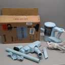 Roomie Tec Corded Stick Vacuum Cleaner - 450W, Lightweight 2 in 1 Handheld with Powerful Suction, Bagless HEPA Filter, Large Dust Capacity, 20ft Cable - Ideal for Floors, Dorm Room, & Home Cleaning (Cyan)