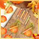 Tenceur 48 Sets Thanksgiving Baby Shower Gifts Bulk Pumpkin Ballpoint Pens Favors with Thank You Cards Organza Bag Pumpkin Ballpoint Pens Set for Thanksgiving Baby Shower Party Favors Gifts