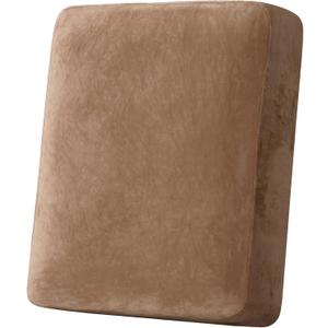H.VERSAILTEX Velvet Stretch Couch Cushion Cover Plush Cushion Slipcover for Chair Cushion Furniture Protector Seat Cushion Sofa Cover (1 Piece Armchair Cushion Covers, Camel)