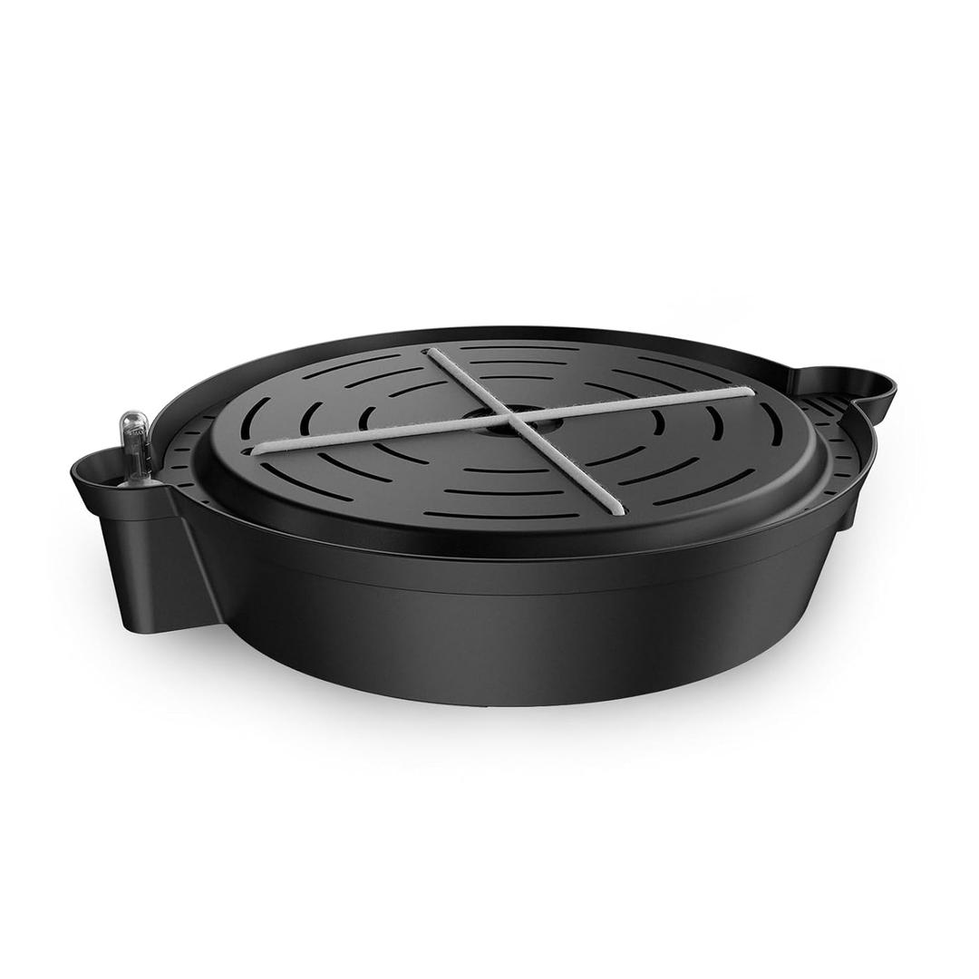 AC Infinity Self-Watering Fabric Pot Base, 4-Pack Auto-Irrigation Water Delivery System with Reservoir Meter, Elevated Plant Saucers for Use in Indoor Grow Tents, Greenhouses, and Outdoor Gardens