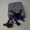 Inflatable Toddler Travel Bed with Safety Bumpers & 2 Mins Auto Inflation Pump, Portable Toddler Kids Air Mattress with Carry Bag for Home Grandma's Sleepovers Travel Camping, 330lbs Support (Blue)