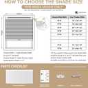 AOSKY No Drill Cordless Light Filtering Cellular Shade 26" W x 48" H White | No Tools Honeycomb Blinds for Indoor Windows, Free-Stop Shades for Home, Thermal Insulated, Noise Reducing