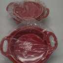 Rachael Ray Solid Glaze Ceramics Casserole Bakers/Baking Dish with Shared Lid Set, 3 Piece, Red