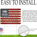 2nd Amendment USA Flag Old Glory United States of America Yard Sign Double Sided With Stake - Large, 17 Inch By 13 Inch for Military Veteran Patriotic