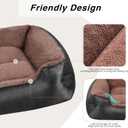 Dog Bed for Small Dogs - Washable Dog beds with Sides, Comfortable and Breathable Pet Couch Bed with Non-Slip Bottom, Black (27.5"L x 19.6"W x 7"Th)