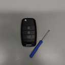 Replacement Key Fob Shell Case for Kia Soul Sorento Sportage Rio Forte Optima Carens Picanto 4 Buttons Keyless Entry Remote Car Key Fob Cover Casing with Uncut Blade Blank