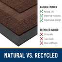 OLANLY Front Door Mat Outside 47x32, All-Season Heavy-Duty Rubber Doormat | Chocolate Brown, Absorbent, Stain and Fade Resistant, Non-Slip Backing, Low-Profile Indoor Outdoor Floor Mat for Entryway