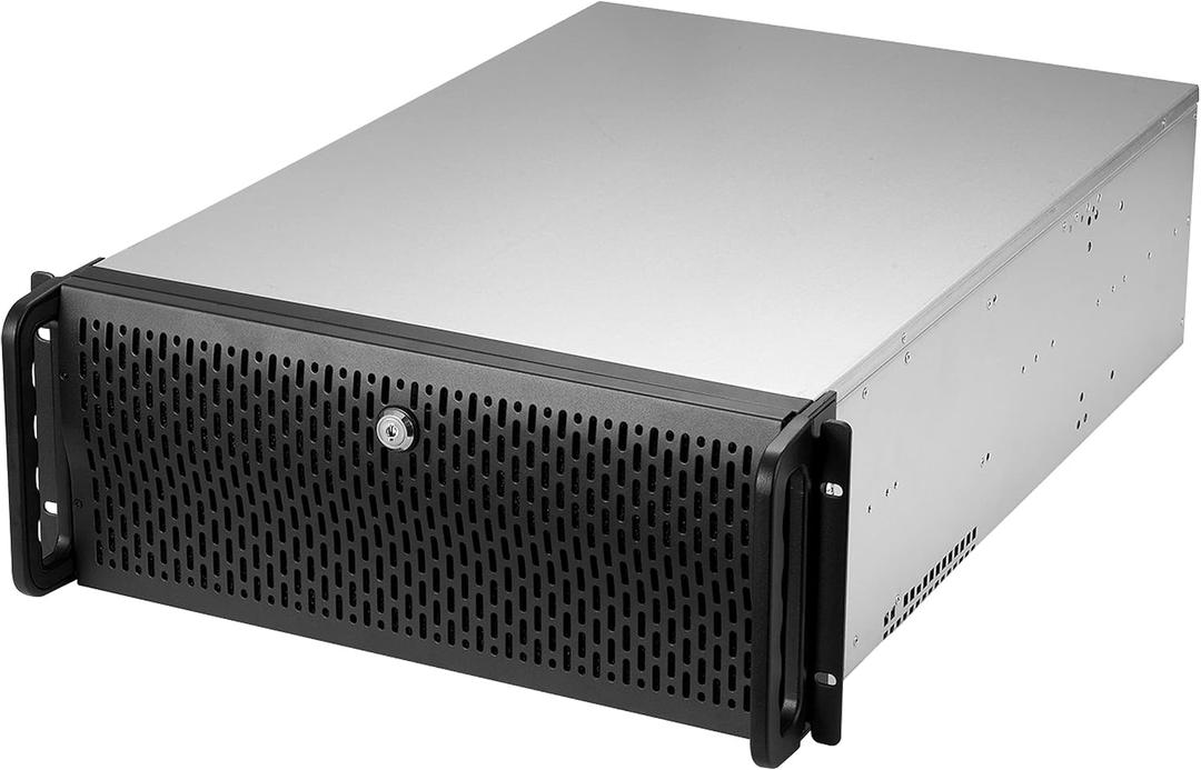 Rosewill 4U Server Chassis 11 Bay Server Case 8X 3.5 + 3X 5.25 HDD, ATX, Rackmount Server Case, Include Front 2X 120mm Fans Rear 2X 80mm Fans Metal Rack Mount Computer Case 21" Deep, RSV-R4000U