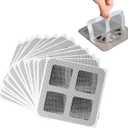 Disposable Hair Drain Stickers, 2026 New Disposable Shower Drain Cover Hair Catcher Bathroom Shower Drain Protector, Mesh Cover Floor Drain Sticker for Home Kitchen Bathroom Tub (10)