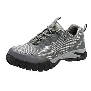 Hiking Shoes for Women Waterproof Lightweight Non Slip Comfortable Breathable Work Walking Trekking Trails Rain Outdoor impermeable antideslizantes Zapatos de senderismo para Mujer Grey, Size 39