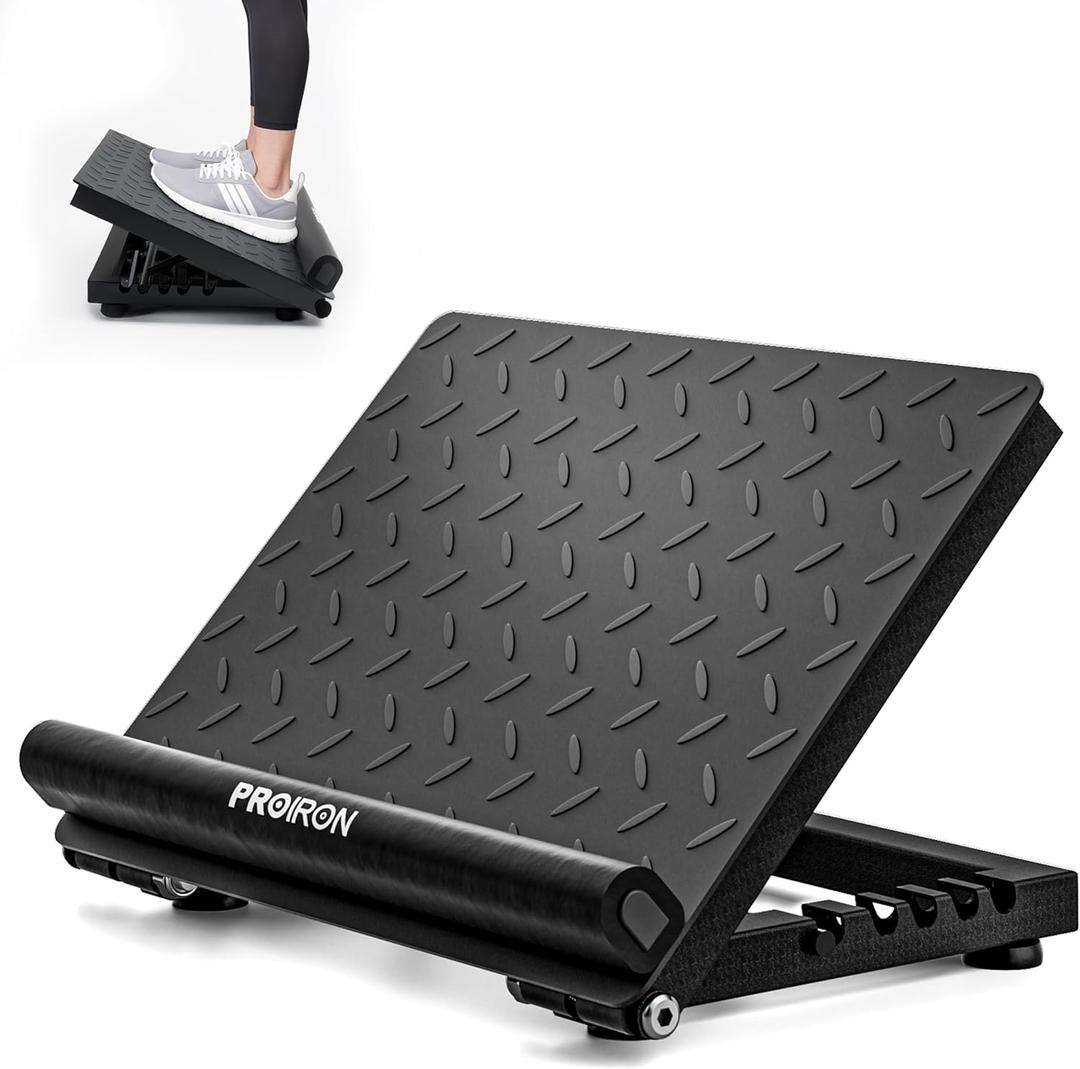 PROIRON Steel Slant Board for Calf StretchingCalf Stretcher Slant Board for Squats 5 Adjustable Incline AnglesIncline Board 660lbs Weight Capacity for Ankle Stretching Training Home Gym