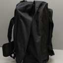 Double Roller 2 Ball Bowling Bag with Separate Shoe Compartment for Bowling Shoes (Up To US Mens Size 15) and Oversized Accessory Pocket, Retractable Handle - Extends to 40" (Black)