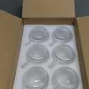 6 PACK Premium Glass Coffee Mugs with Handle, 12 OZ Classic Vertical Stripes Glass Coffee Cups, Transparent Tea Cup for Hot/Cold Beverages, Glassware Set for Americano, Latte, Cappuccino