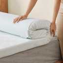 LINSY 3 Inch King Size Mattress Topper, Gel Memory Foam Bed Topper King with Removable Cover, Adjustable Straps & Non-Slip Bottom for Enhanced Support