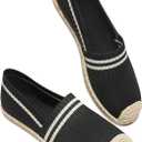 BABUDOG Womens Espadrilles Breathable Flats Shoes Mesh Slip on Loafers Soft White Flats