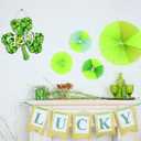 St. Patrick's Day Decorations Wooden Shamrock Door Wreath for Front Door Welcome Lucky Sign, Farmhouse St. Patrick's Decor Hanging Sign Outdoor Indoor Shamrock Clover Spring Wall Home Decor