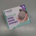 Child Safety Door Knob Cover (4 Pack) Hard-to-Remove Dual-Lock Door Handle Covers for Kids - Reusable Baby Proof Door Knob Locks - Installs Easily, No Tools Needed (Clear) (Transparent)