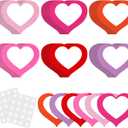 Jetec 108 Pcs Valentine's Day Heart Cutouts 5 Inches Valentines Bulletin Board Decorations DIY Paper Heart Die Cut for Classroom Decor School Wall Crafts Holiday Party Supply(Open Heart)