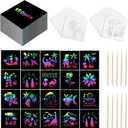 Eommmgl-180 Rainbow Scratch Paper Set,Scratch Art for 4-12 Kids, Mini Notes Arts and Craft Supplies,Matching Random Personalized Stencils Christmas GiftSchool Classroom Activities, Travel Carrying.