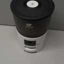 IMIPAW Automatic Cat Feeders, 3L Timed Cat Dry Food Dispenser with Desiccant Bags, Dual Power Supply, Programmable Portion Size, 6 Meals, 20 Portions Per Day, Auto Pet Feeder for Cats and Small Dogs (White)