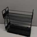 SpaceAid Pull Out Spice Rack Organizer for Cabinet, Heavy Duty Slide Out Seasoning Kitchen Organizer, Cabinet Organizer, with Labels, 5.2" W x10.75 D x10 H, 2 Drawers 2-Tier