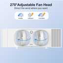shinic 9" Twin Window Fan with 180°+90° Rotatable Fans, 2-Speeds, Vertical Window Fan with Rigid & Accordion Expanders, Width Adjustable (21.65" to 33.27"), Ideal for Home, Kitchen, Bedroom, Office