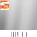 VEVOR 30" x 24" Stainless Steel Backsplash for Stove, Ultra Flat Splatter Guard, Wall Shield Range Hood Backsplash, Easy Clean Kitchen Wall Metal Panel, Pre-Drilled Holes for Easy Installation, Silver