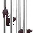 StealStreet SS-G-41634, Round Top Black Bear Hanging Garden Decoration Wind Chime