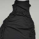 Wenrine Womens Ruched Bodycon Mini Dress Sleeveless Crewneck Drawstring Party Club Dress (X-Small, Z-crewneck-hs)