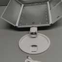 Flymiro Trifold Lighted Vanity Makeup Mirror with 3x/2x Magnification,21 LEDs Light and Touch Screen,180 Degree Free Rotation Countertop Cosmetic Mirror,Travel (White)